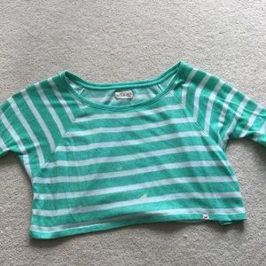 Hollister Crop Green Sweater